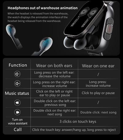 Reloj Inteligente 2 en 1 con Auriculares Bluetooth TWS y Monitor de Frecuencia Cardíaca - Image 13