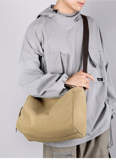 Bolsa Deportiva Retro Canvas de Gran Capacidad con Correa Cruzada - Image 21
