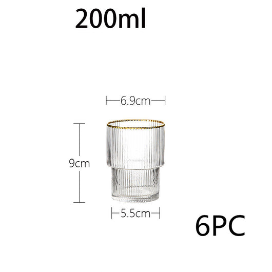 Vaso de Cristal Transparente Lujo con Patrón Phnom Penh Vertical - Image 7