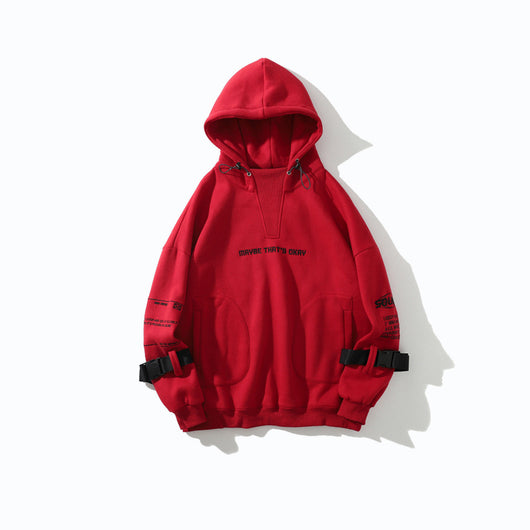 Sudadera Holgada con Capucha y Bordado de Letras - Image 3