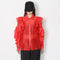Blusa Organza Color Sólido con Cuello Solapa y Volantes
