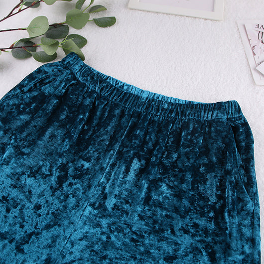 Pijama de Terciopelo Verde Diamondmax para Mujer - Image 5