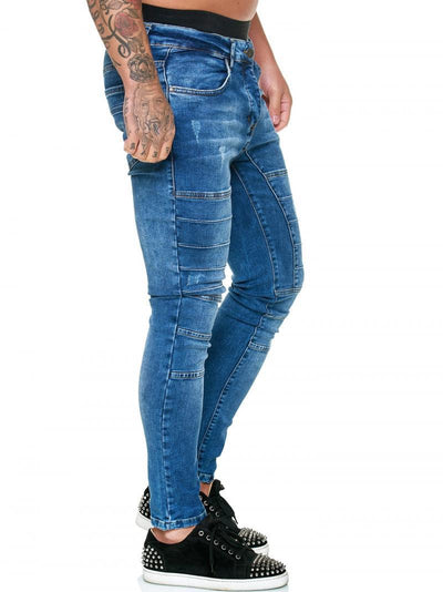 Jeans Skinny Rotos Hip-hop para Hombre - Image 4