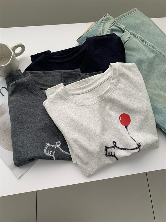 Camiseta Holgada para Mujer con Estampa de Cachorro Globo - Image 17
