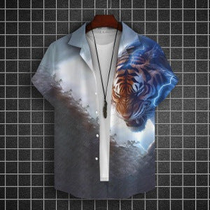 Camisa Casual de Manga Corta con Tecnología 3D para Hombre - Image 3