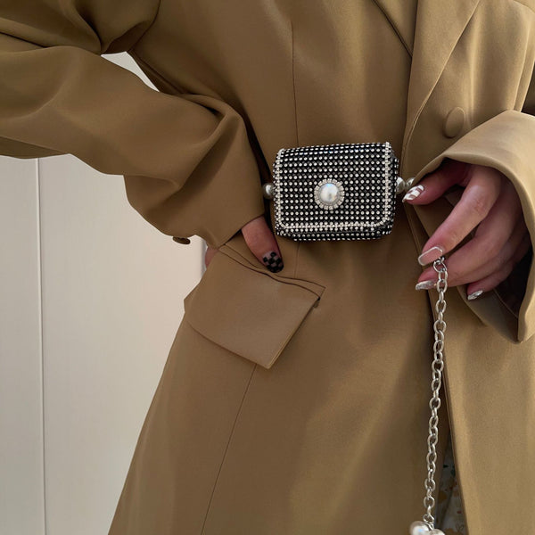 Cinturón Bolso Bandolera Strass Vintage - Joyería Corporal para Mujer - Image 3