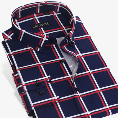 Camisa Casual de Manga Larga Cuadros Slim Fit Sin Planchado - Image 5