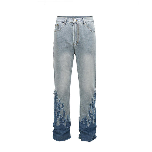 Jeans Acampanados con Parches Flame para Hombre - Image 5