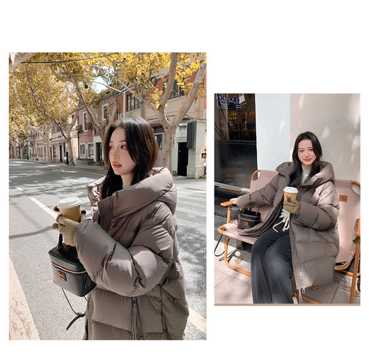Abrigo Acolchado de Pato Blanco Largo Invierno Diseño Coreano Mujer - Image 36