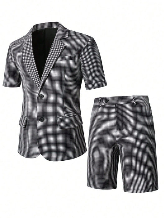 Traje Slim Fit Cuadros para Hombre - Estilo Ejecutivo Casual - Image 11