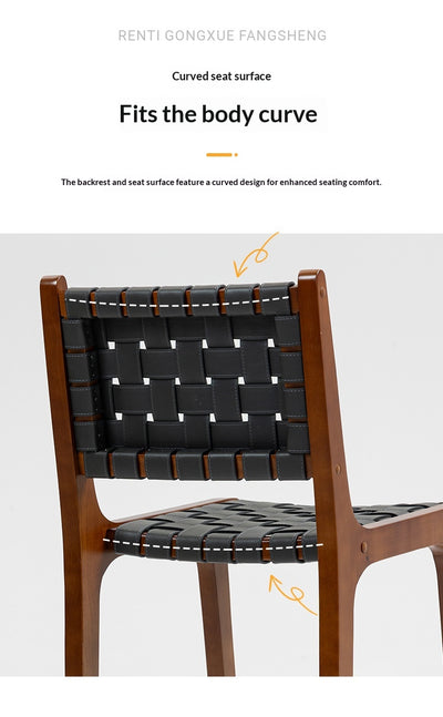 Taburete Alto de Cuero Vintage con Asiento de Silla de Madera Maciza - Image 11