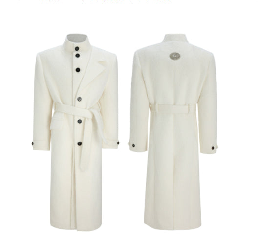 Abrigo Trench de Alpaca y Lana Sintética - Elegancia Minimalista - Image 23