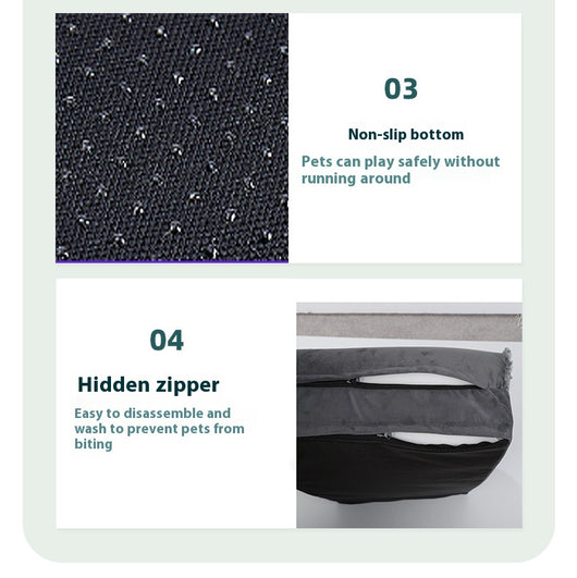 Sofá Cama Desmontable para Mascotas con Terciopelo Embossed y Espuma - Image 10