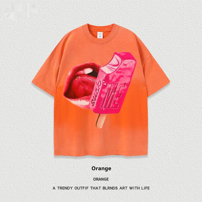 Camiseta Unisex de Manga Corta Estilo Street con Lavado Pesado - Image 4