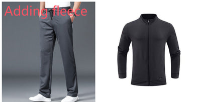 Chaqueta Deportiva Impermeable para Hombre con Cuello de Pie y Tela Elástica - Image 11