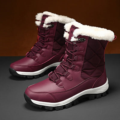 Botas de Nieve Cálidas Acolchadas de Terciopelo para Mujer