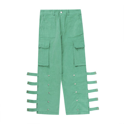 Pantalones de Trabajo Oversized con Bolsillos Grandes y Cintas Laterales - Image 2