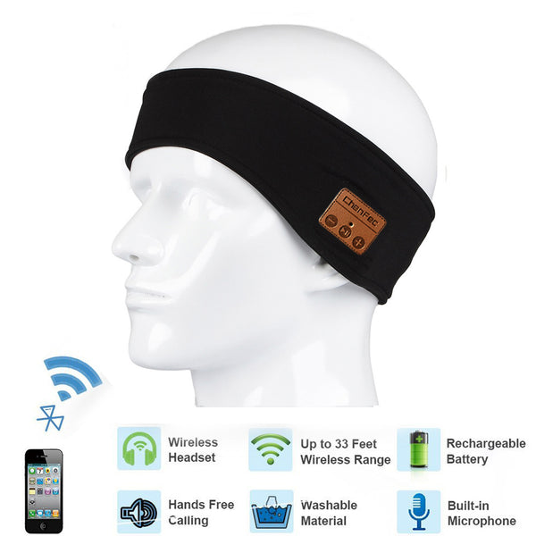 Diadema Deportiva Bluetooth con Absorción de Sudor para Running y Yoga