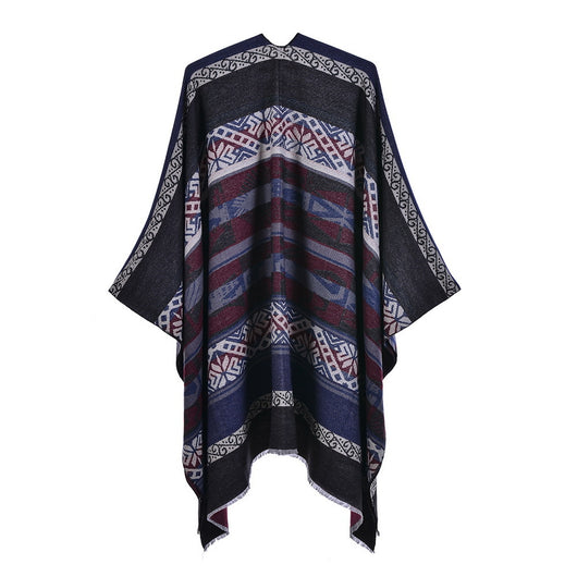 Chal Dividido Jacquard Grueso y Cálido - Estilo Europeo y Americano - Image 29