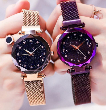 Reloj de Mujer Acero Inoxidable con Pulsera de Malla Magnética y Diseño Gipsófila - Image 20