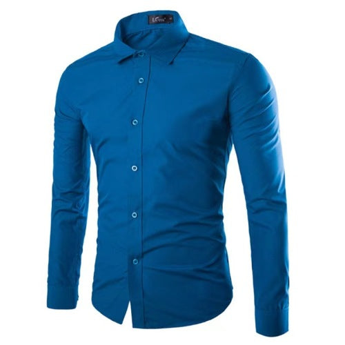 Camisa Polo de Manga Larga sin Planchado para Hombre