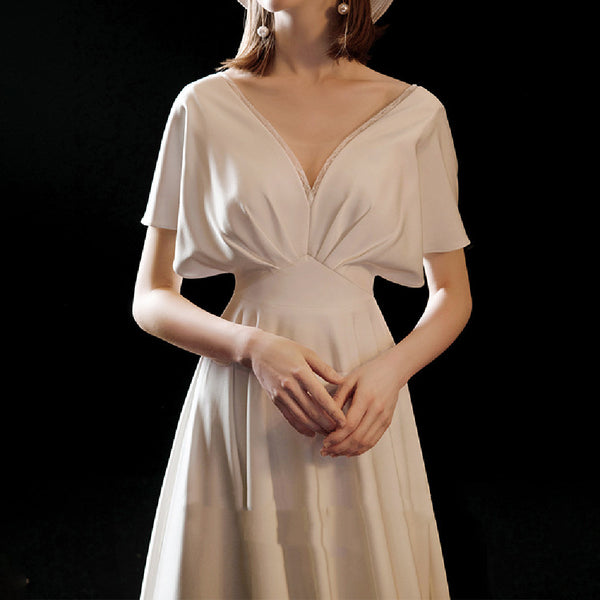 Vestido de Novia Satén Blanco Premium