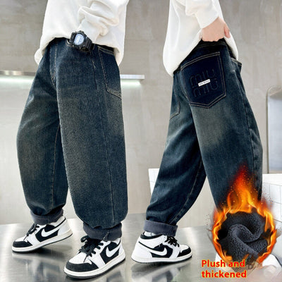 Pantalones Gruesos Cálidos Estilo Coreano para Niños - Image 11