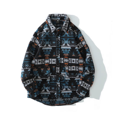 Camisa Larga de Lana Gruesa con Diseño Étnico Ancestral - Image 25