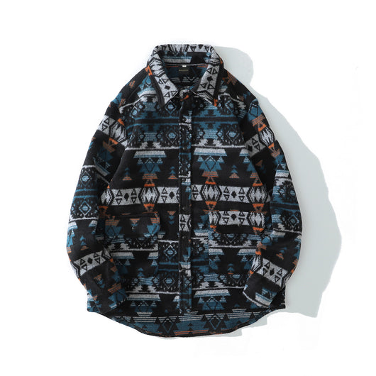 Camisa Larga de Lana Gruesa con Diseño Étnico Ancestral - Image 25