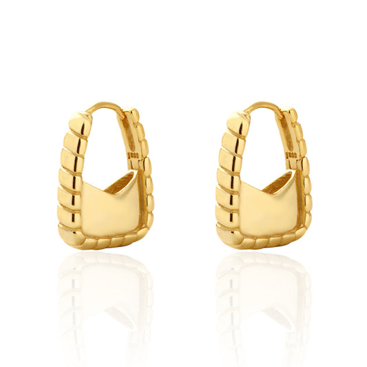Aretes Clip de Diseño Plateados para Bolso - Image 2