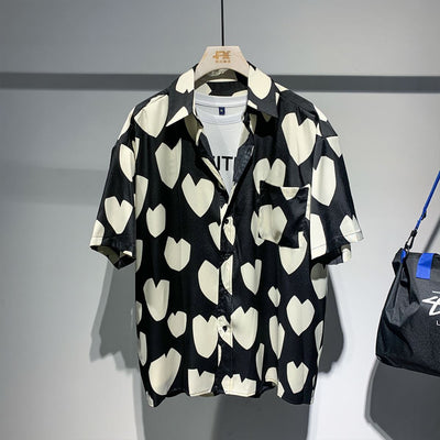 Camisa Casual Hombre Manga Corta con Diseño Estampado Tendencia - Image 8