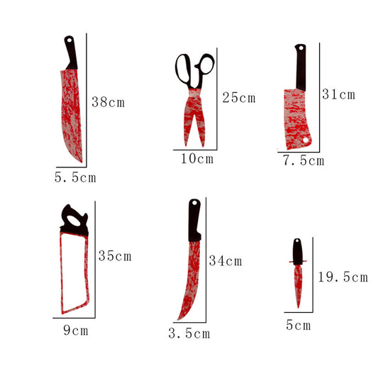 Guirnalda de Cuchillos Ensangrentados para Halloween — 2,2 m - Image 10