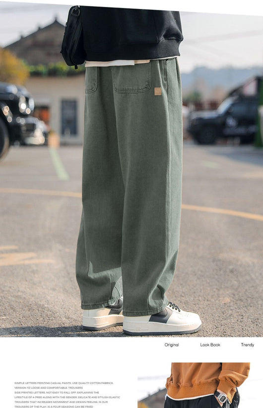 Pantalones Cargo Sueltos para Hombre Rectos Casuales - Image 13