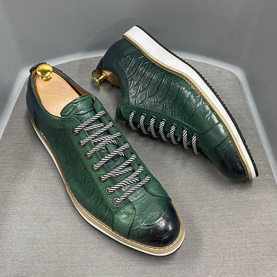 Zapatos Artesanales para Hombre con Patrón Grabado en Relieve - Image 4