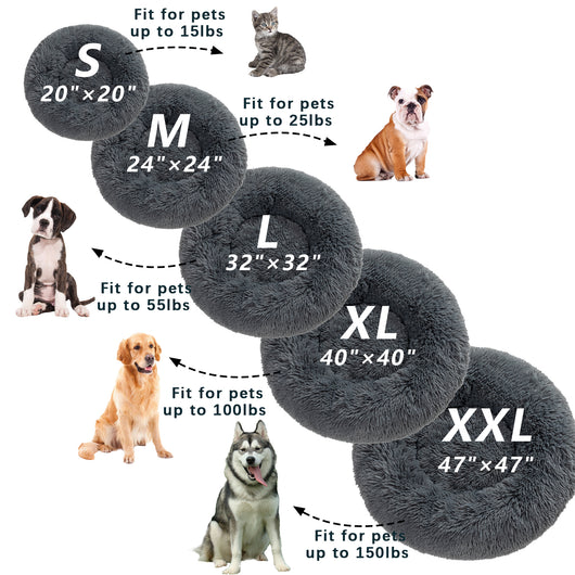 Cama Donut para Perros - Cómoda Felpa Suave Lavable - Image 102