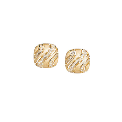 Aretes Clip Plata 925 Chapada en Oro con Zirconia Brillante - Image 5