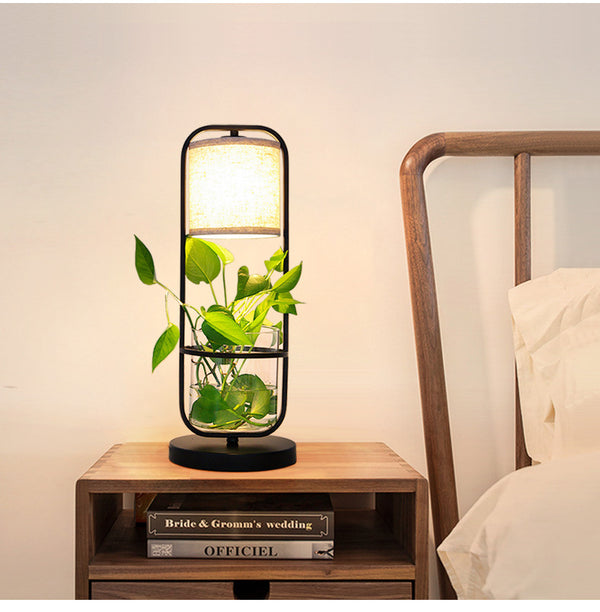 Lámpara Decorativa Hidropónica con Plantas Vivas - Diseño Minimalista para Dormitorio y Sala