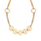 Creative Necklace Bracelet Set Retro Metal Short Disc Clavicle Chain 2 Piece Set Dorado Necklace