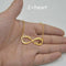 Custom Infinity Pendant Dorado 2+heart