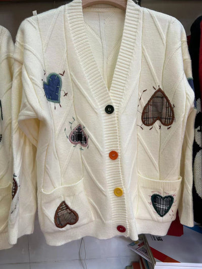 Cardigan Suelto de Punto Retorcido para Mujer - Otoño e Invierno - Image 15