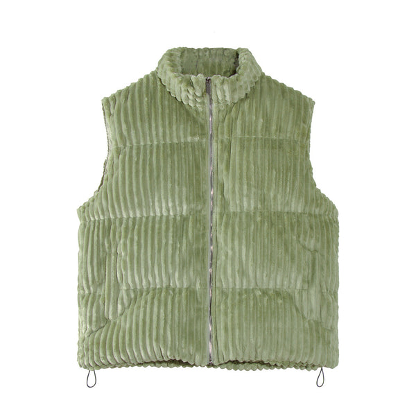 Chaleco Acolchado Polar para Hombre - Abrigo Casual Grueso de Cuello Alto