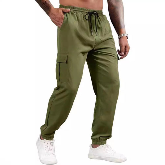 Pantalón Cargo Recto con Múltiples Bolsillos
