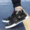 Zapatillas Altas Camuflaje Lona Estilo Coreano Talla Grande Hombre