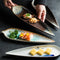 Plato de Cerámica Forma Hoja de Árbol para Sushi y Creatividad Culinaria