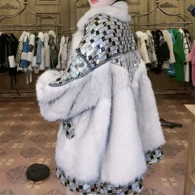 Abrigo Largo de Lana de Cordero para Mujer - Diseño Elegante y Cálido - Image 13