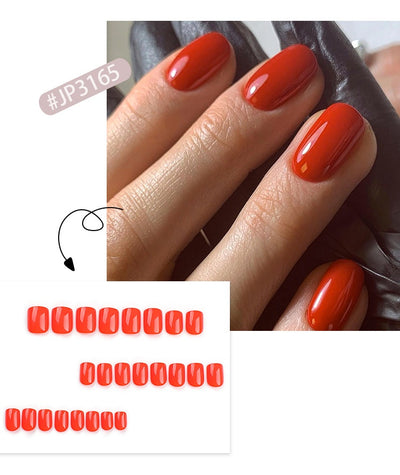 Uñas Postizas Cuadradas Cortas Color Sólido Clásico - Image 18