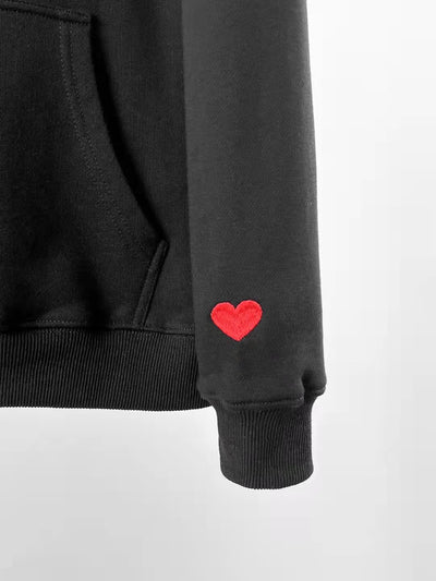 Sudadera con Capucha Estampado Corazón Bordado para Mujer - Image 10