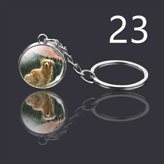 Llavero Colgante de Cristal Doble Cara Luminoso para Mascotas - Image 39