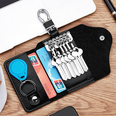 Cartera Llavero de Cuero Genuino Multifuncional Gran Capacidad - Image 2