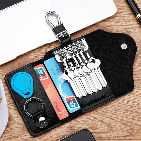 Multifunctional Large Capacity Genuine Leather Keychain Wallet